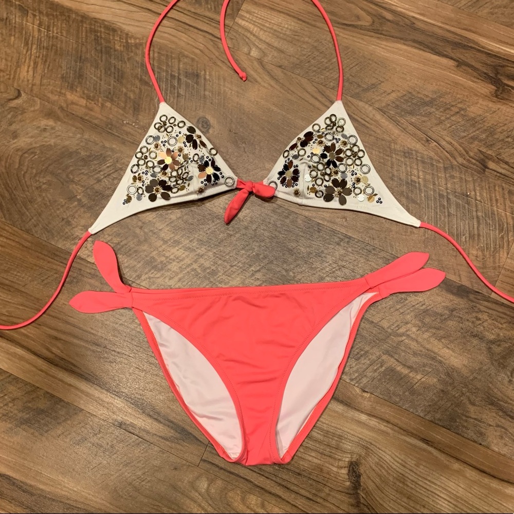 Bikini with embellished top